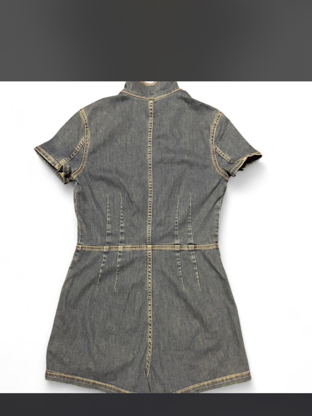 Sold- Similar Items In Closet! 
Free People CRVY Lennox Denim Romper Zip Front - Picture 5 of 5